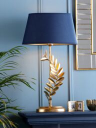 Laura Ashley Archer Leaf Table Lamp, Gold