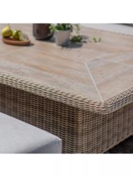 Bramblecrest Fairford 8-Seater L-Shape Garden Sofa Set & Height Adjustable Table, Walnut - thumbnail 6