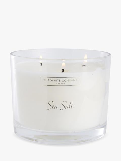 The White Company Sea Salt Large Three Wick Candle, 770g - image 1