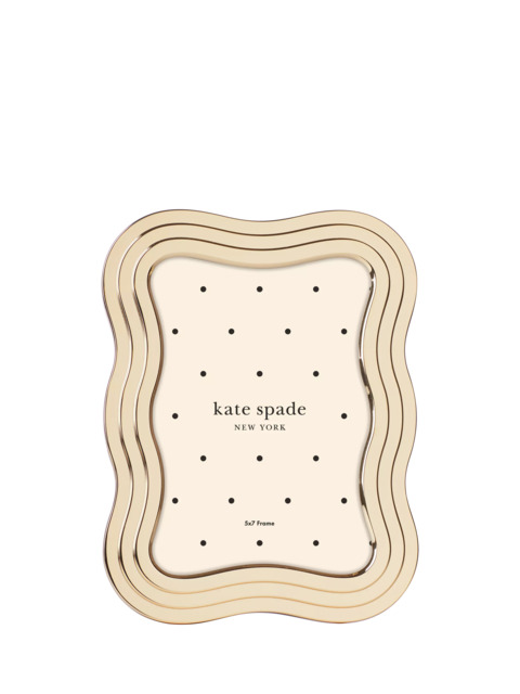 "kate spade new york South Street Wave Photo Frame, 5 x 7"" (13 x 18cm), Gold" - image 1