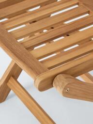 John Lewis Classic Teak Wood Folding Garden Dining Chairs, Set of 2, Natural - thumbnail 4
