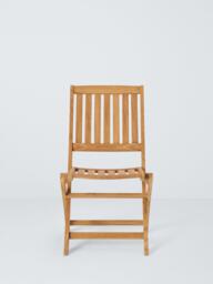 John Lewis Classic Teak Wood Folding Garden Dining Chairs, Set of 2, Natural - thumbnail 2
