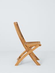 John Lewis Classic Teak Wood Folding Garden Dining Chairs, Set of 2, Natural - thumbnail 3