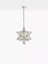 Laura Ashley Star Glass Ceiling Light, Silver - thumbnail 3