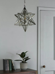 Laura Ashley Star Glass Ceiling Light, Silver - thumbnail 2