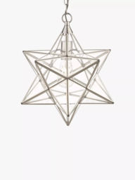 Laura Ashley Star Glass Ceiling Light, Silver - thumbnail 4