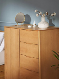 John Lewis Bow 5 Drawer Low Wardrobe, Natural - thumbnail 5