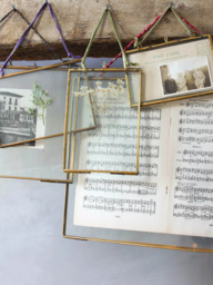 nkuku Kiko Glazed Portrait Photo Frame, Antique Brass - thumbnail 1