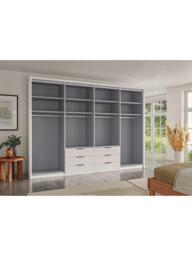 John Lewis Osaka 3m Bi-Fold Wardrobe with 4 Glass Doors, 4 Mirrored Doors & 6 Glass Drawers - thumbnail 5