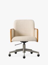 West Elm Show Wood Swivel Office Chair, Sand - thumbnail 4