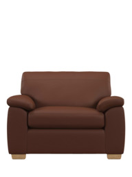 John Lewis Leather Loveseat, Light Leg - thumbnail 5