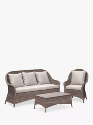 John Lewis Rye Woven Rattan 3-Seater Garden Sofa, Natural - thumbnail 5