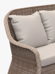 John Lewis Rye Woven Rattan 3-Seater Garden Sofa, Natural - thumbnail 4