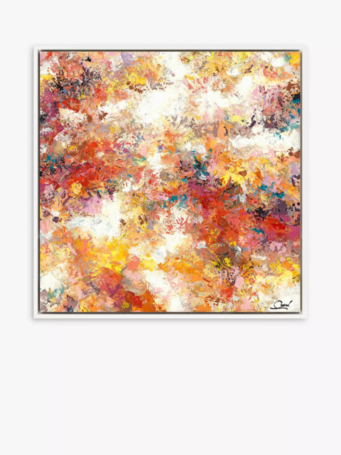 John Lewis Maria Esmar 'Bright Side' Framed Canvas Print, 86 x 86cm, Orange/Multi - image 1