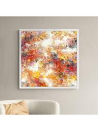 John Lewis Maria Esmar 'Bright Side' Framed Canvas Print, 86 x 86cm, Orange/Multi - thumbnail 2