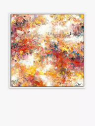 John Lewis Maria Esmar 'Bright Side' Framed Canvas Print, 86 x 86cm, Orange/Multi - thumbnail 1