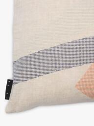 The Conran Shop Furrow Linen Cushion, Sage/Orange - thumbnail 5