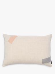 The Conran Shop Furrow Linen Cushion, Sage/Orange - thumbnail 6
