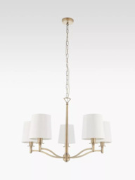 Bay Lighting Eleanor 5 Arm Ceiling Light, Antique Brass - thumbnail 3