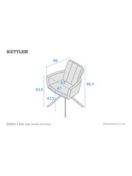KETTLER Joey Swivel Dining Armchair, Set of 2, Beige - thumbnail 4