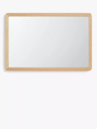 John Lewis Slim Solid Oak Wood Rectangular Wall Mirror, 75 x 50cm - thumbnail 5