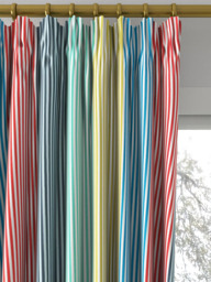 Harlequin Funfair Stripe Made to Measure Curtains or Roman Blind, Ink/Aqua/Kiwi/Marine - thumbnail 2
