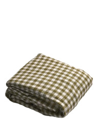 Piglet in Bed Gingham Linen Blend Fitted Sheet - thumbnail 3