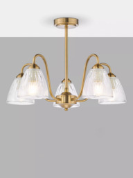 Där Glynis 5 Arm Semi Flush Ceiling Light