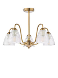 Där Glynis 5 Arm Semi Flush Ceiling Light - thumbnail 3