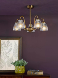 Där Glynis 5 Arm Semi Flush Ceiling Light - thumbnail 2