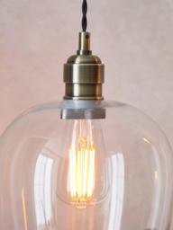 Bay Lighting Brighton Single Pendant Ceiling Light, Antique Brass - thumbnail 5