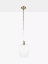 Bay Lighting Brighton Single Pendant Ceiling Light, Antique Brass - thumbnail 2