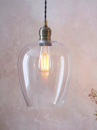 Bay Lighting Brighton Single Pendant Ceiling Light, Antique Brass - thumbnail 3
