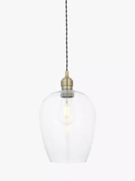 Bay Lighting Brighton Single Pendant Ceiling Light, Antique Brass