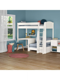 Stompa Uno S Plus High Sleeper Bed with Fixed Desk and Chair Bed - thumbnail 2