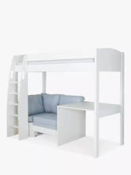 Stompa Uno S Plus High Sleeper Bed with Fixed Desk and Chair Bed - thumbnail 4
