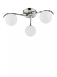 Där Orlena 3 Arm Opal Glass Semi Flush Ceiling Light - thumbnail 2