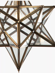 Där Ilario Star Small Ceiling Light, Antique Brass - thumbnail 4