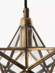 Där Ilario Star Small Ceiling Light, Antique Brass - thumbnail 3