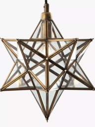 Där Ilario Star Small Ceiling Light, Antique Brass - thumbnail 2