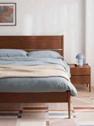 John Lewis Scandi Wood Bed Frame, King Size, Walnut - thumbnail 2