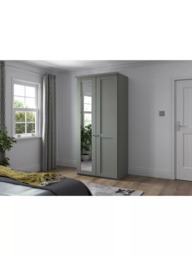 John Lewis Marlow 100cm Hinged Wardrobe with Left Mirror - thumbnail 2