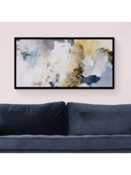 John Lewis Natasha Barnes 'Wind Beneath Your Wings' Framed Canvas Print, 63.5 x 123.5cm, Yellow/Blue - thumbnail 2