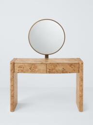 John Lewis Burl 2 Drawer Dressing Table, Natural - thumbnail 3
