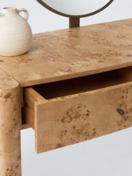 John Lewis Burl 2 Drawer Dressing Table, Natural - thumbnail 4