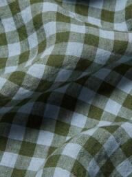 Piglet in Bed Colour Drench Gingham Linen Blend Bedding - thumbnail 3