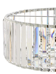 Laura Ashley Fernhurst Crystal Semi-Flush Ceiling Light, Large, Clear/Polished Chrome - thumbnail 4