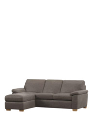 John Lewis Camden LHF Chaise Leather Sofa Bed, Light Leg - thumbnail 1