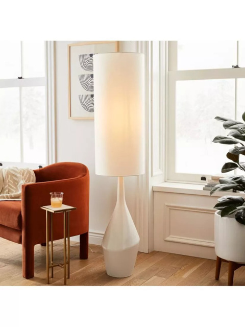 west elm Asymmetry Ceramic Floor Lamp, White - image 1