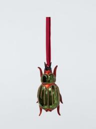 John Lewis The Curator Beetle Bauble, Green - thumbnail 1